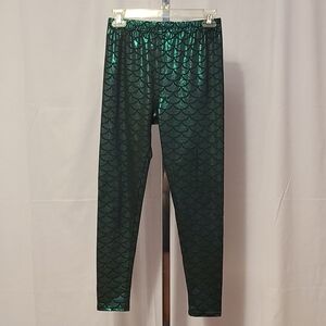 Green Mermaid / Fish Scale Leggings